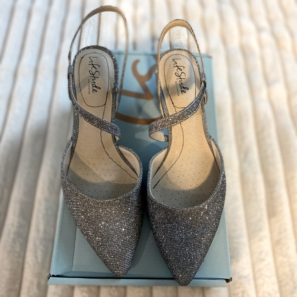 Life Stride Sliver Sparkle Short Heel